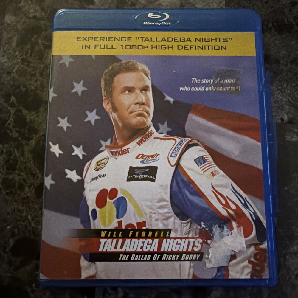 Talladega Nights Will Ferrell 2006 Blu-Ray,Playstation 3 Compatible No Scratches